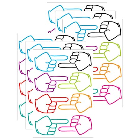 Die-Cut Magnetic Pointing Fingers, 8 Assorted Colors, 48PK